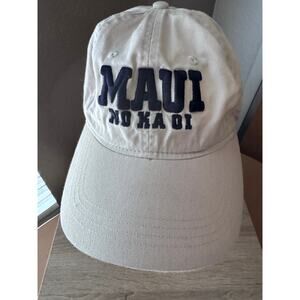Maui No Ka Oi Hat Beige Adjustable Cap